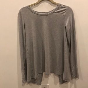 Open back athletic long sleeve